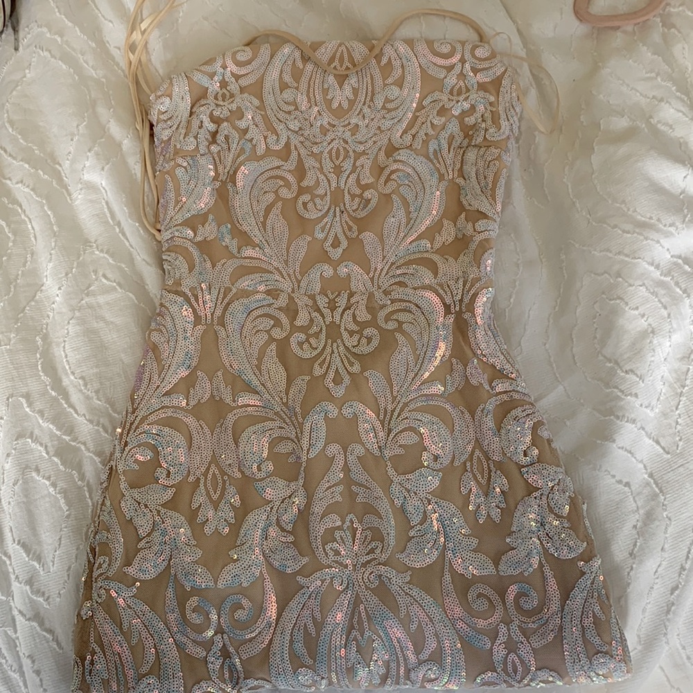 Tan homecoming dress